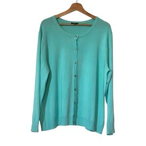 Jones New York Turquoise Cardigan